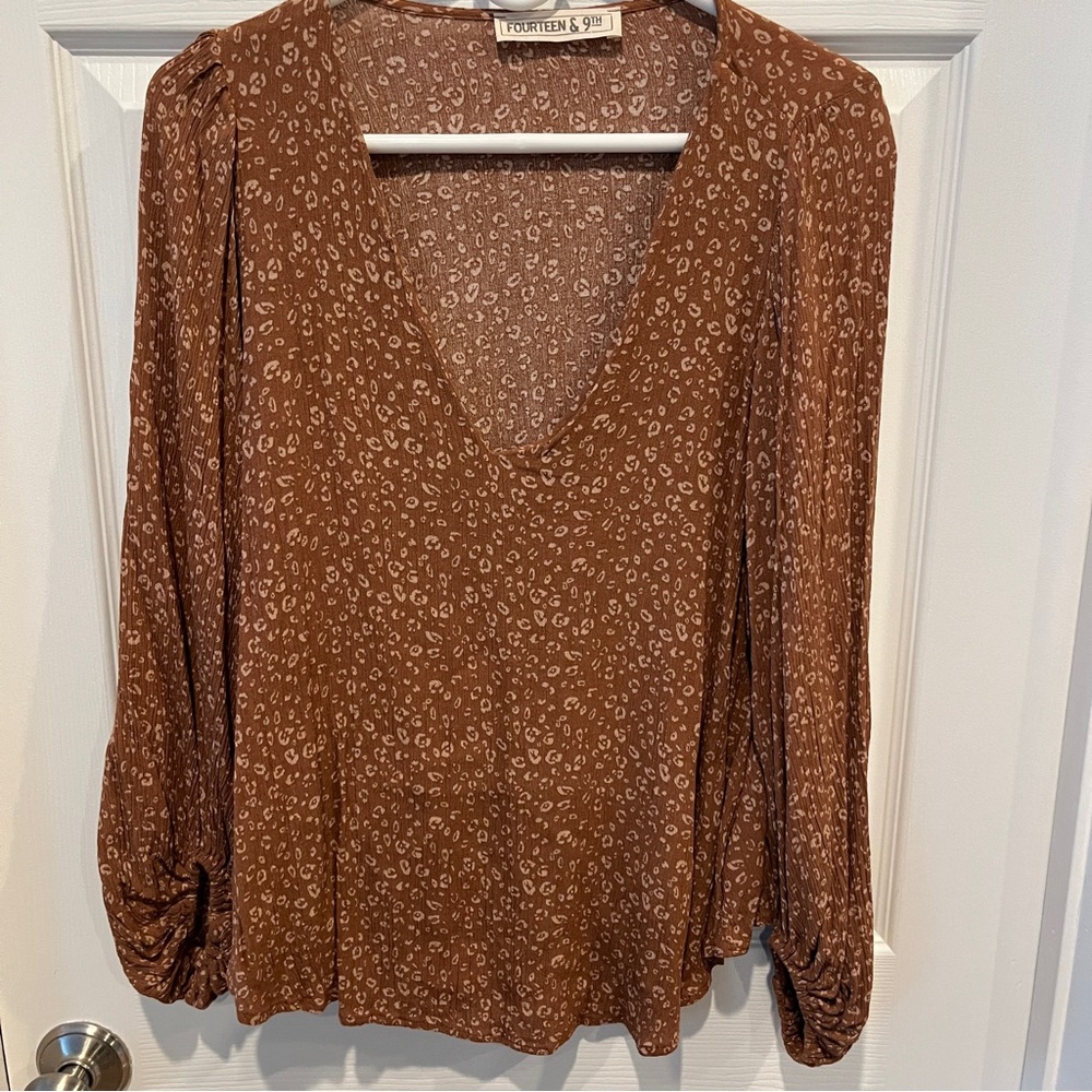 NWOT Leopard Blouse